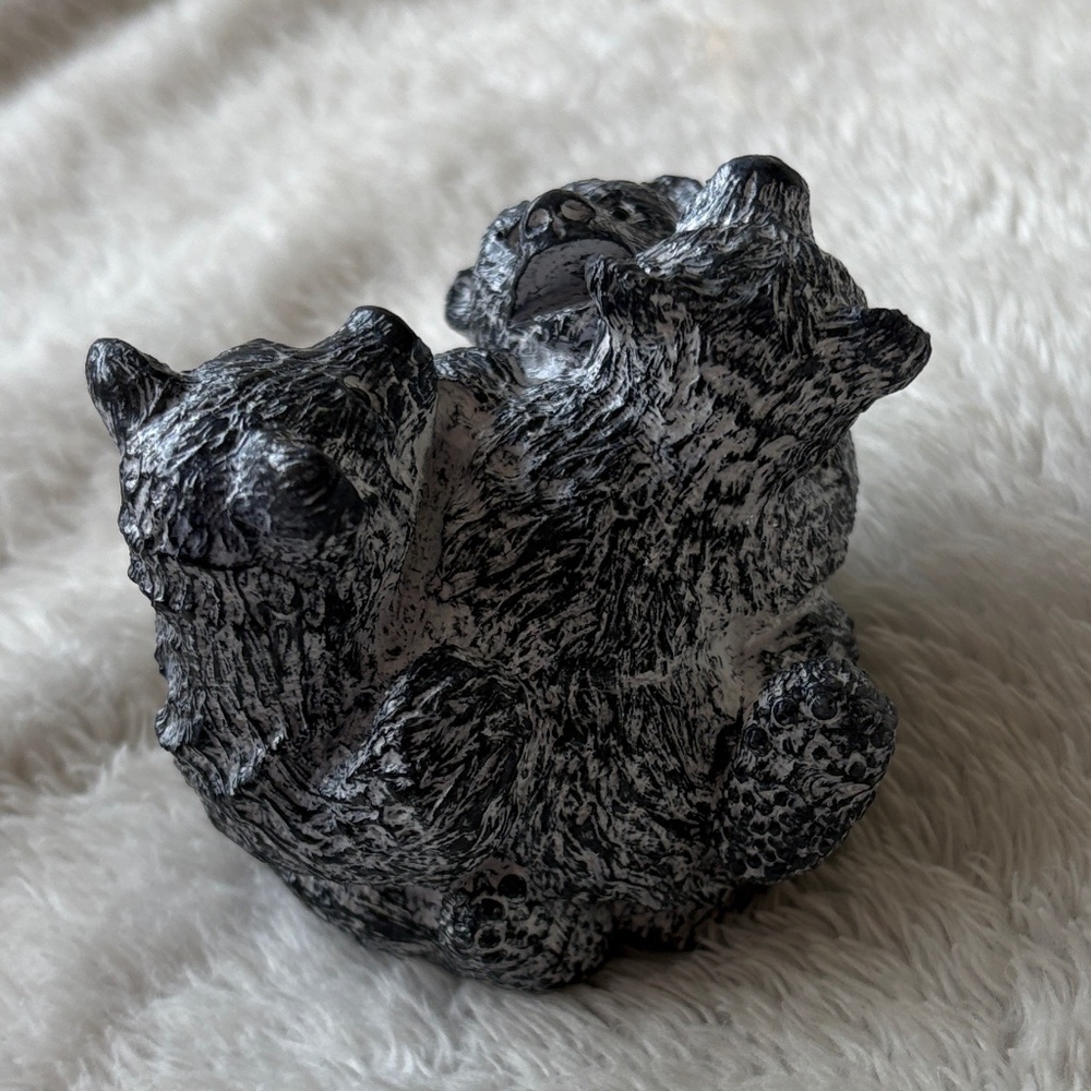 Vintage Edmund Wolf Jr. Soapstone Bear Trio Sculpture 🪨 Hand-Carved Canada | - Picture 5 of 7